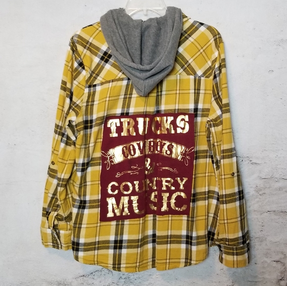 upcycled Tops - Upcycled Flannel Shirt